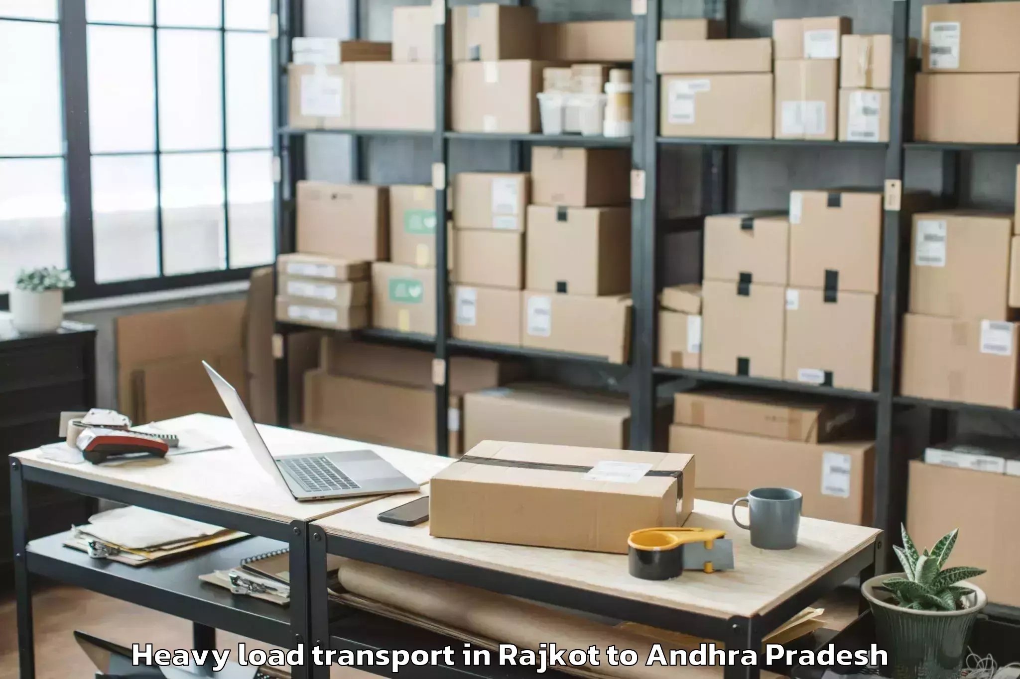 Book Rajkot to Markapur Heavy Load Transport Online